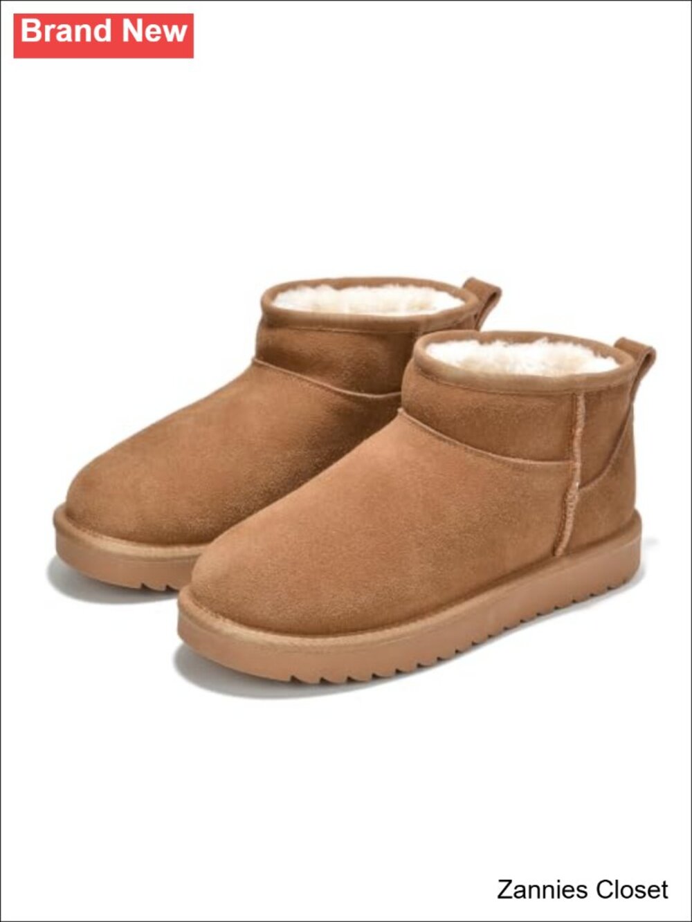 ✨ Project Cloud Ankle Boots Genuine Leather Faux Fur Lined Booties Winter